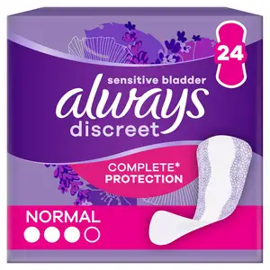 Always Discreet Incontinence Liners Normal For Sensitive Bladder x24