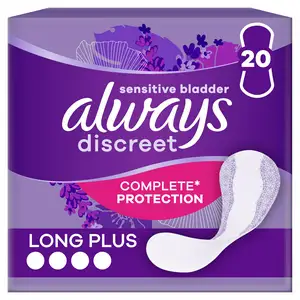 Always Discreet Incontinence Liners Long+ For Sensitive Bladder x20