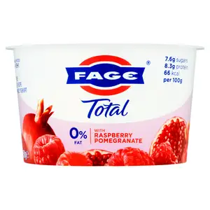 FAGE Total 0% Fat Free Greek Recipe Strained Yoghurt with Raspberry & Pomegranate 150g