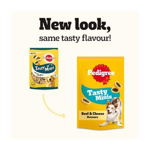 Pedigree Tasty Minis Adult Dog Treats Cheese & Beef Nibbles 140g - gallery image 6