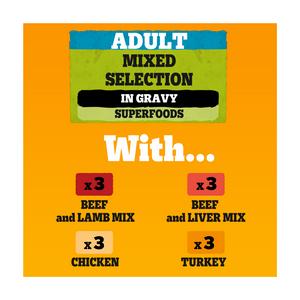 Pedigree Adult Wet Dog Food Pouches Mixed In Gravy 12x100g - gallery image 6