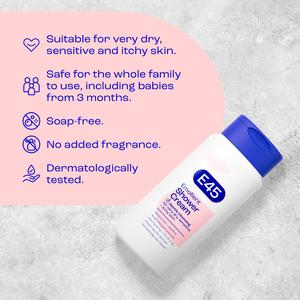 E45 Shower Cream For Dry & Sensitive Skin 200ml - gallery image 2