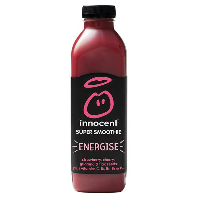 Innocent Super Smoothie Energise Strawberry, Cherry, Guarana & Flax Seeds  750ml | Sainsbury's
