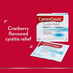 CanesOasis Cystitis Relief 4g Granules for Oral Solution Cranberry Flavour x6 - gallery image 5
