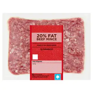 Sainsbury's British or Irish 20% Fat Beef Mince 500g