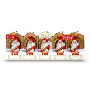 Lindt Santa Christmas Milk Chocolate 5x50g