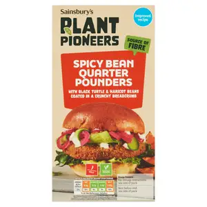 Sainsbury's Spicy Bean Burgers x4 454g