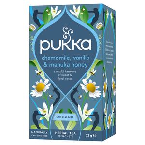 Pukka Organic Chamomile, Vanilla & Manuka Honey Tea Home Compostable Herbal Tea Bags x20 - gallery image 2