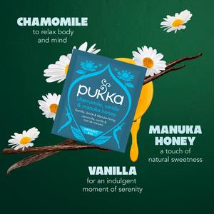 Pukka Organic Chamomile, Vanilla & Manuka Honey Tea Home Compostable Herbal Tea Bags x20 - gallery image 3