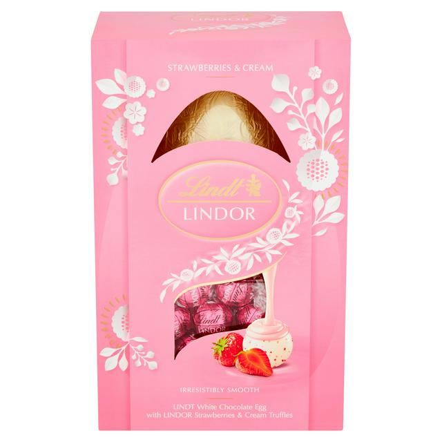 Lindt Lindor Strawberries & Cream Easter Egg 285g