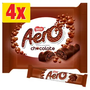 Aero Bubbly Milk Chocolate Bar Multipack 4x27g