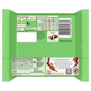 Aero Bubbly Peppermint Mint Chocolate Bar Multipack 4 x 27g - gallery image 3