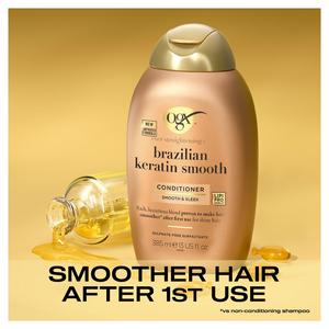 OGX Brazilian Keratin Smooth Conditioner for Dry Hair 385ml - gallery image 4