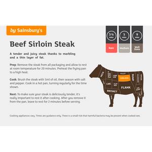 Sainsbury's British or Irish 21 Day Matured Sirloin Steak 225g - gallery image 2