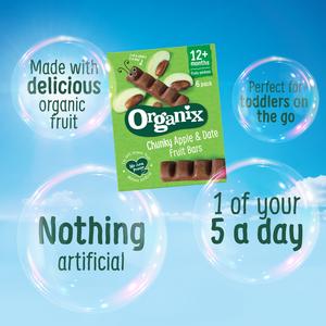 Organix Apple & Date Fruit Bars Toddler Snacks Multipack 12 months+ 6x17g - gallery image 2