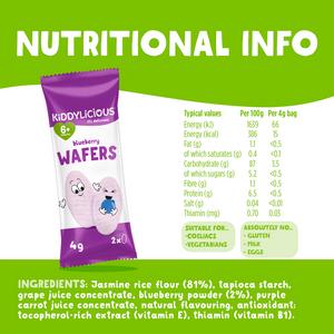 Kiddylicious Blueberry Maxi Wafers Baby Snacks 10x4g - gallery image 3