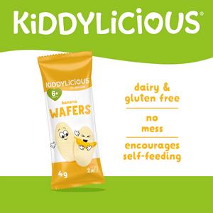 Kiddylicious Banana Maxi Wafers Baby Snacks 10x4g - gallery image 2
