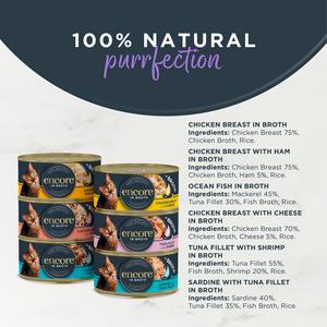 Encore Finest Selection In Broth Natural Cat Food Tins 12 x 70g - gallery image 2
