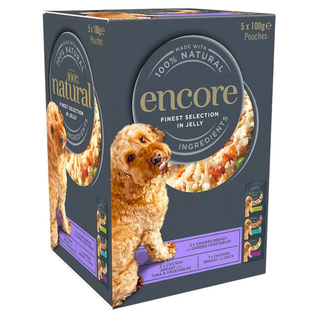 Encore Dog Pouch, Finest Selection in Jelly 5x100g
