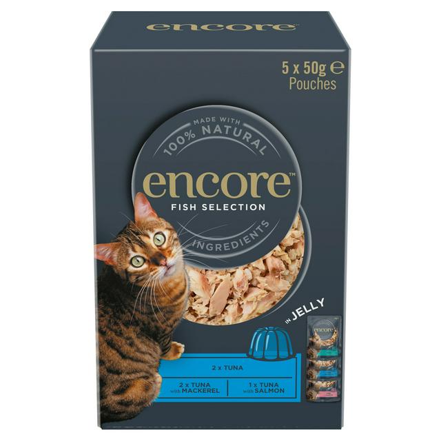 Encore Cat Pouches, Fish Selection in Jelly 5x50g