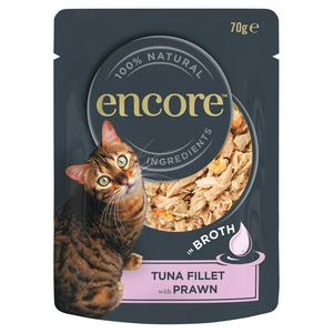 Encore Tuna with Prawn In Broth Natural Cat Food Pouch 70g - video