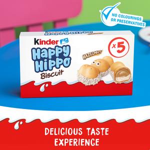 Kinder Happy Hippo Milk Hazelnut & Chocolate Biscuits Multipack 5x20.7g - gallery image 3