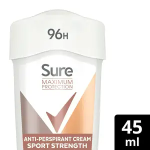 Sure Women Maximum Protection Anti-Perspirant Cream Stick Deodorant, Sport Strength 45ml