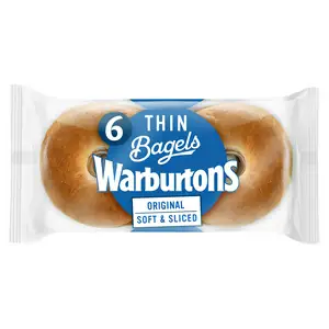 SAINSBURYS > Bakery > Warburtons Original Thin Bagels x6