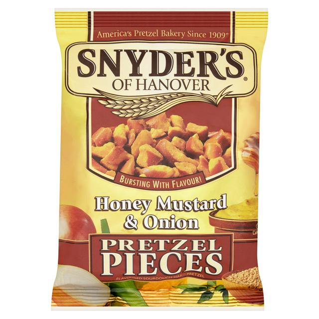 Snyders Honey Mustard & Onion Pretzel Pces125g
