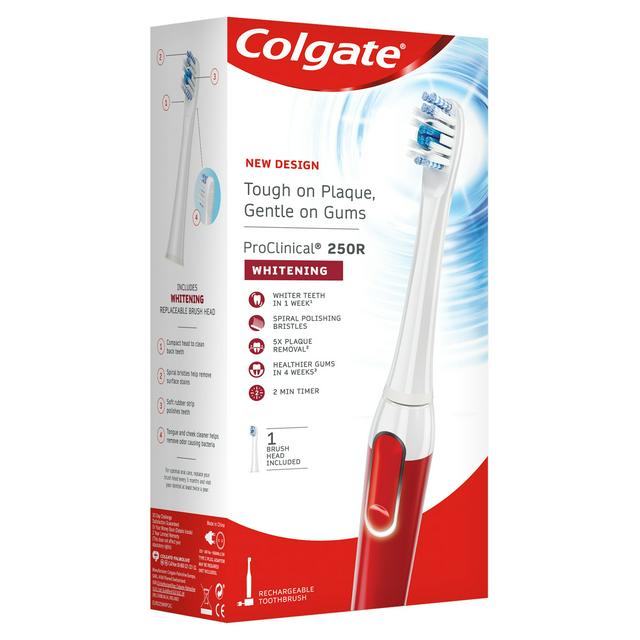 Colgate Proclinical 250r Whitening Rechargeable Electric Toothbrush Sainsbury S