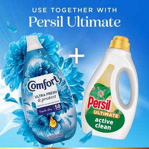 Comfort Ultra Fresh & Protect 58 washes Fresh Sky Fabric Conditioner 870ml - gallery image 5