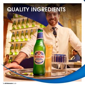 Peroni Nastro Azzurro Beer Lager Bottle 620ml - gallery image 4