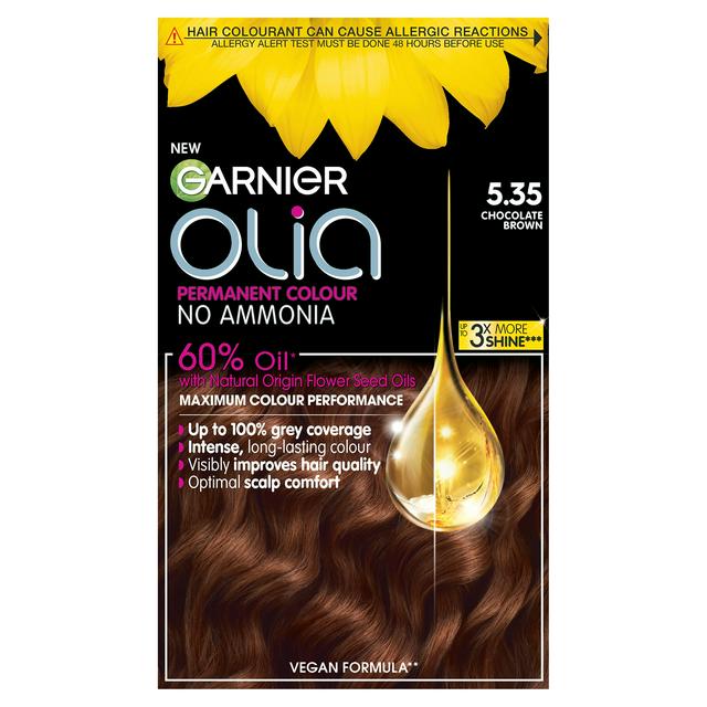 Garnier Olia Permanent No Ammonia Hair Dye Rich Chocolate Brown 5.35