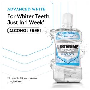 Listerine Advanced White Milder Taste Mouthwash 500ml - gallery image 2