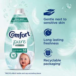 Comfort Fabric Conditioner Pure Ultra Concentrated 58 Washes 870ml - gallery image 2