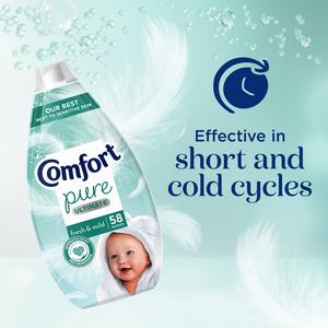 Comfort Fabric Conditioner Pure Ultra Concentrated 58 Washes 870ml - gallery image 4