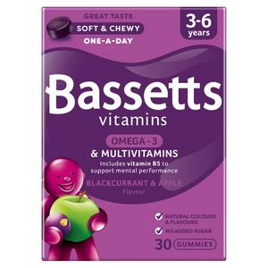 Bassetts Vitamins Multivitamins Blackcurrant & Apple Flavour 3-6 Years One A Day Soft & Chewies x30
