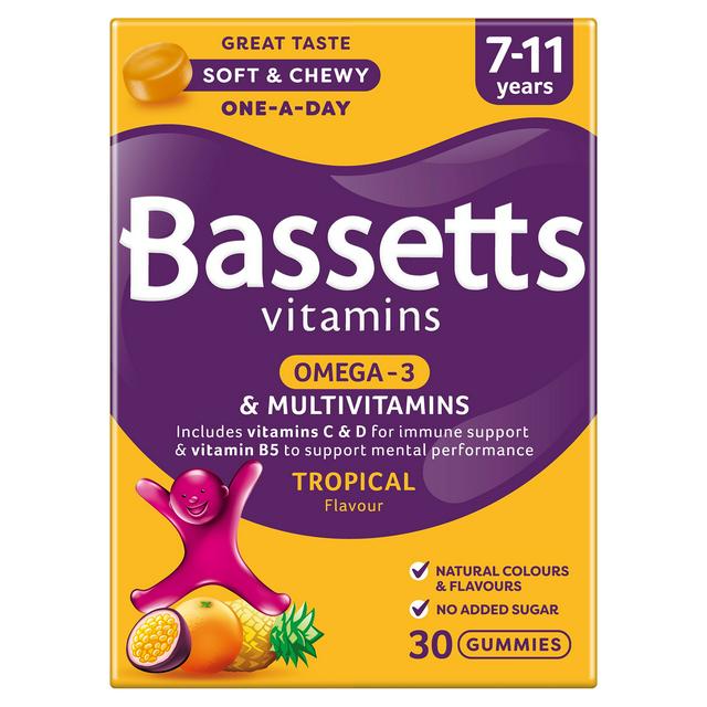 Bassetts Vitamins Multivitamins Tropical Flavour One A Day 7-11 Years Soft & Chewies x30