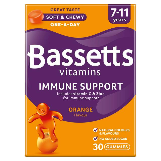 Bassetts Vitamins Immune Support Orange Flavour One A Day 7-11 Years Soft & Chewies x30