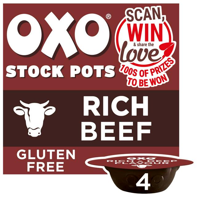 Oxo Beef With Onion Rosemary Stock Pots X4 80g Sainsbury S