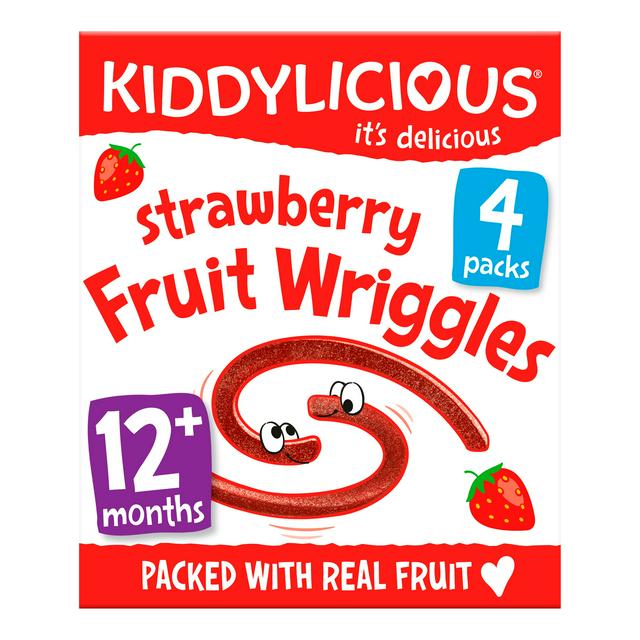 Kiddylicious Strawberry Wriggles Snack 48g 12 Month+