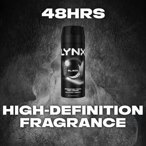 Lynx Black 48h Deodorant Body Spray for Men 150ml - gallery image 4