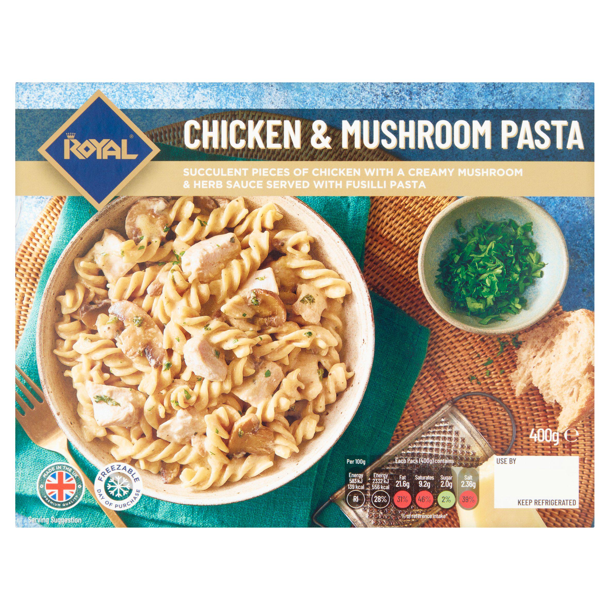Royal Halal Chicken Mushroom Fusilli Pasta 400g