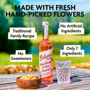 Belvoir Farm Elderflower & Rose Cordial 500ml - gallery image 2