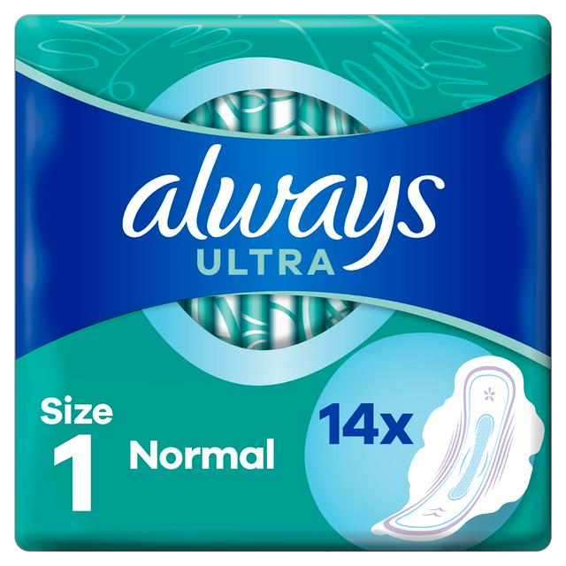 Always Ultra Normal (Size 1) Sanitary Towels Wings x14
