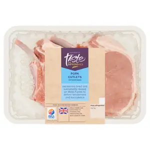 Sainsbury's Outdoor Bred British Pork Cutlets, Taste the Difference x2 550g