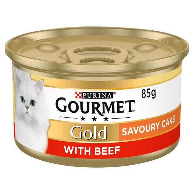 Gourmet Gold Savoury Cake Beef Cat Food Tin 85g