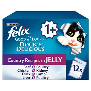 Felix As Good As It Looks Doubly Delicious Cat Food Country Recipes 12 X 100g