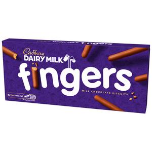 Cadbury Dairy Milk Fingers Milk Chocolate Covered Biscuits 114g - gallery image 3
