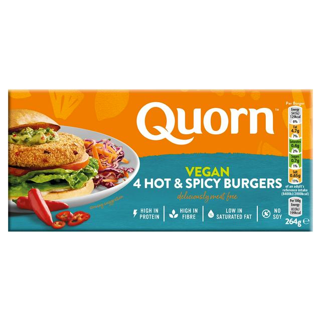 Quorn Vegan Hot & Spicy Burgers 246g